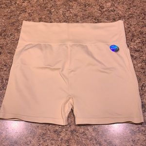 NWT Victoria Secret PINK Shortie Booty Shorts XL Cream